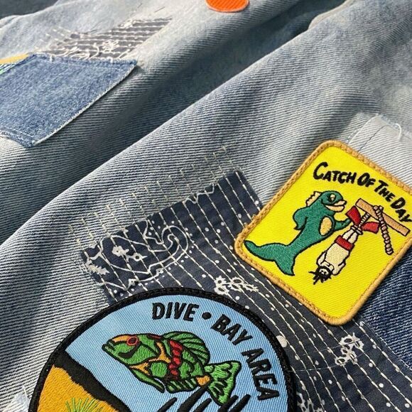 Levis Premium 501 150th Straight Leg Jeans Original Fit Patchwork Mens 36x30 - Picture 5 of 12